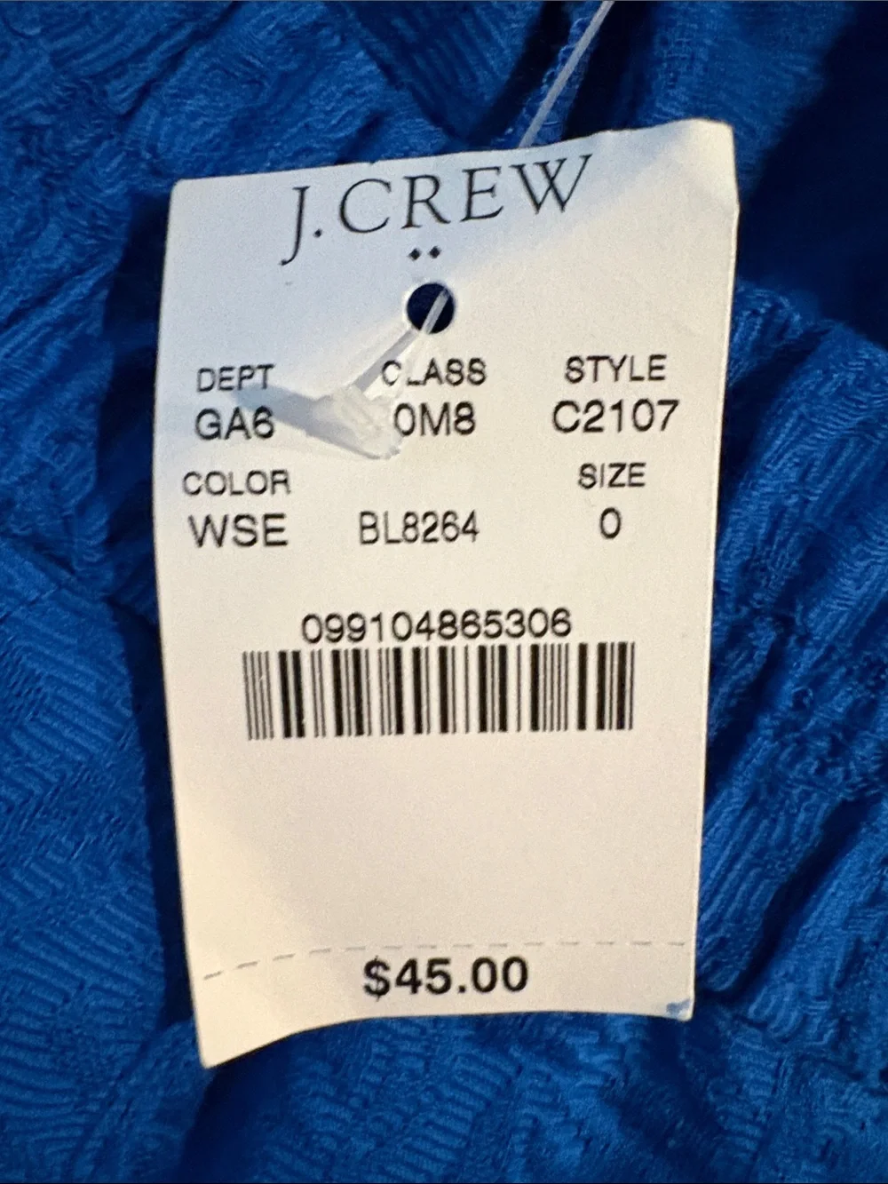 J. Crew Floral Jacquard Boardwalk Shorts - Women’s size 0, Royal Blue, NWT